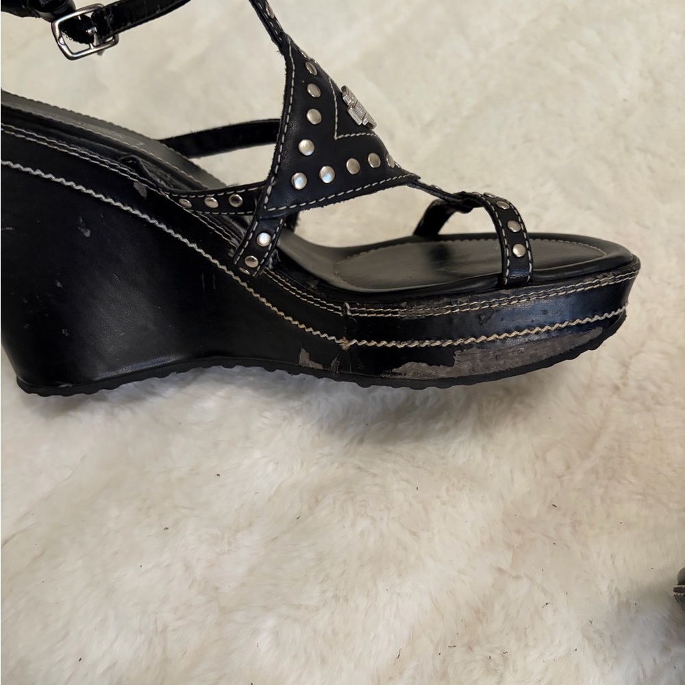 Harley-Davidson Black Studded Platform Sandals - Picture 5 of 5